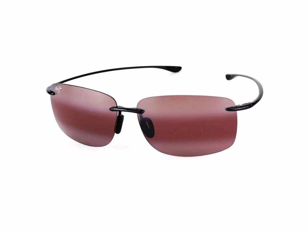 NEW MAUI JIM unisex - hema sunglasses in gloss black/ maui rose